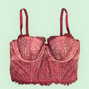 🚫SOLD🚫 Victoria’s Secret red lace corset/bustier
